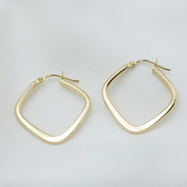 18k solid gold earrings hoops