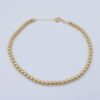 18 karat solid gold bead necklace and bracelet set