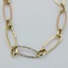 18k Solid Gold Paper Clip Link Bracelet