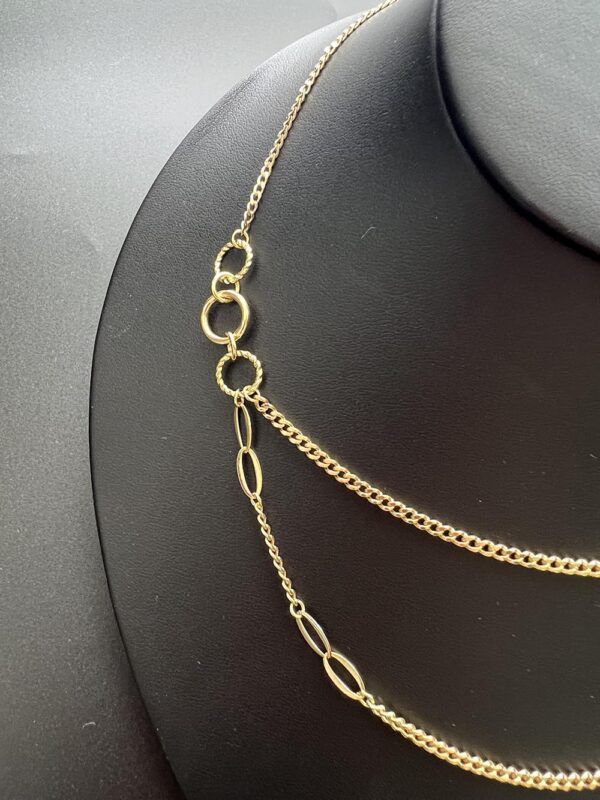 18 karat double chain necklace