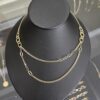 18k double chain necklace