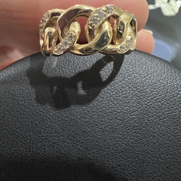 Chain link 18k ring