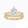 2ct pear-cut moissanite double band engagement