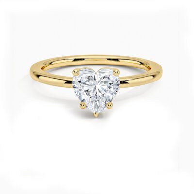 heart-shaped moissanite engagement ring